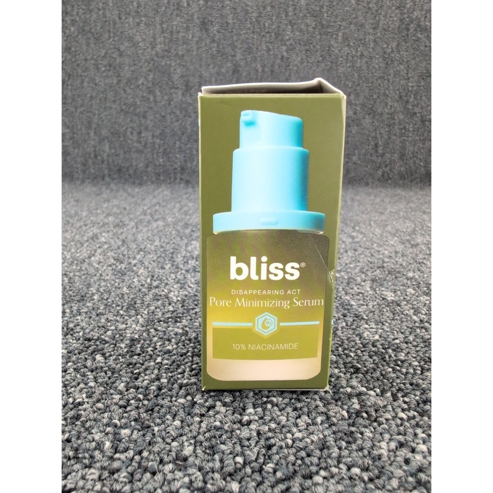 Bliss Pore Minimizing Serum Green 10% Niacinamide Disappearing Act 1oz